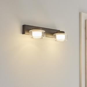 OSRAM Aplică LED ORBIS FLAME, negru, 2 becuri, CCT IP44, Negru, Baie, Metal, Modern