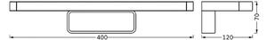 OSRAM Aplică de perete LED ORBIS DISC BAR, negru, 40 cm, IP44 CCT, Negru, Baie, Aluminiu, Modern