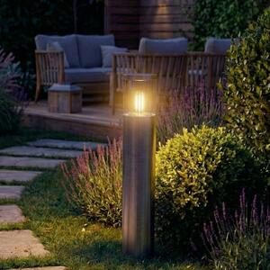 OSRAM Lampă cu soclu ENDURA CLASSIC EBRO, oțel inoxidabil, 49 cm IP44, reglabil, Metalic, Oțel inoxidabil, Modern