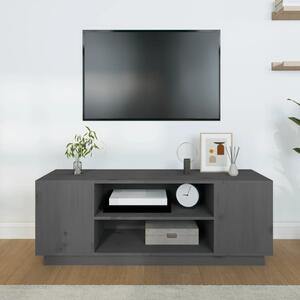 Comodă TV, gri, 110x35x40,5 cm, lemn masiv de pin