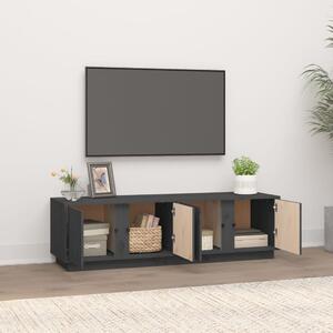 Comodă TV, gri, 140x40x40 cm, lemn masiv de pin