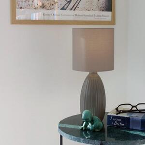 PR Home Lampă de masă Uno, maro, înălțime 37 cm, textil/ceramică, Maro / Rugină, Camera de zi / sufragerie, Ceramică, Modern