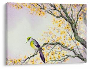 Tablou - Pasăre în copac,acuarelă (70x50 cm)
