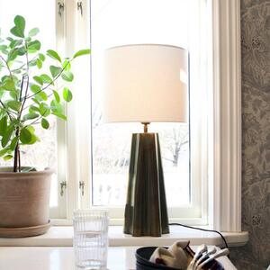 PR Home Lampă de masă Aira, înălțime 65 cm, culoare alamă/alb, Metalic, Camera de zi / sufragerie, Metal
