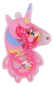 Set de bijuterii fetițe unicorn fucsia