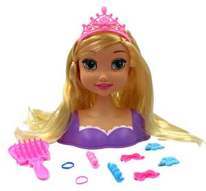 Set prințesă barbie blondă pentru coafat, 9 piese