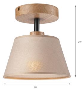 Lustră aplicată Brilagi ANTHONY 1xE14/60W/230V stejar/bej