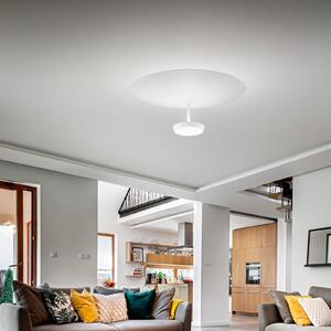 Fabas Luce Plafonieră LED Yuko, alb, metal, 23 cm înălțime, dimabilă, reglabil, Alb, Camera de zi / sufragerie, Metal, Modern