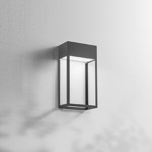 Fabas Luce Aplică LED pentru exterior Edo, gri închis, metal, 30 cm, IP65, Negru, Aluminiu, Modern