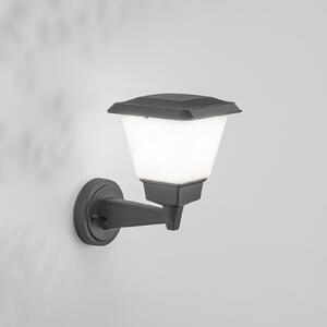 Fabas Luce Aplică de exterior Lena, gri închis, metal, E27, 27 cm, IP54, reglabil, Negru, Aluminiu, Modern