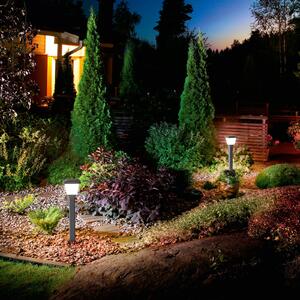 Fabas Luce Bornă luminoasă Lena, 60 cm, gri închis, metal, E27, IP65, reglabil, Negru, Aluminiu, Modern