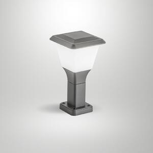 Fabas Luce Lampă cu soclu Lena, 30 cm, gri închis, metal, E27, IP65, reglabil, Negru, Aluminiu, Modern