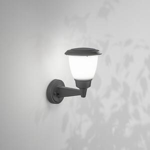 Fabas Luce Lampă de exterior Thiago, gri închis, metal, 20 cm, E27, IP54, reglabil, Negru, Aluminiu, Modern