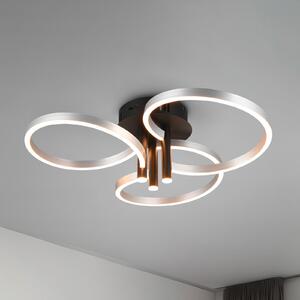 Plafonieră LED Caruso, aluminiu/negru, Ø 66 cm, metal CCT dim