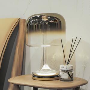 Maytoni LED-Lampa de masă Spirito, auriu, sticlă, înălțime 42 cm, Auriu / Alamă, Camera de zi / sufragerie, Sticlă