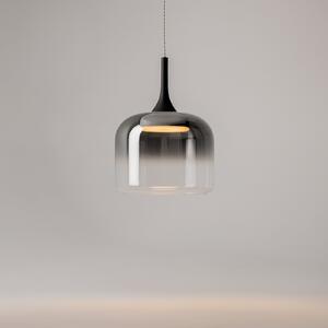 Maytoni Lampă suspendată LED Spirito, gri fumuriu, sticlă, Ø 26 cm, Gri, Camera de zi / sufragerie, Sticlă