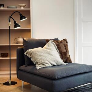 Dyberg Larsen Lampadar Lilje, negru, înălțime 135 cm, 2 becuri., Negru, Camera de zi / sufragerie, Metal, Design