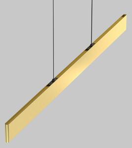Maytoni Lampă suspendată LED Ephoria, alamă, aluminiu, lungime 116 cm, reglabil, Auriu / Alamă, Camera de zi / sufragerie, Aluminiu