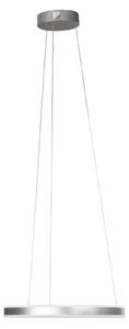 FISCHER & HONSEL Lampă suspendată LED Sirko, Ø 50 cm, culoare nichel, metal, CCT, reglabil, Metalic, Camera de zi / sufragerie, Metal, Modern