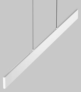 Maytoni Lampă suspendată LED Ephoria, alb, aluminiu, lungime 116 cm, reglabil, Alb, Camera de zi / sufragerie, Aluminiu