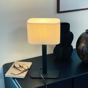 Dyberg Larsen Lampă de masă Calix, alb natural, înălțime 39 cm, Alb, Camera de zi / sufragerie, Țesătură / Textil, Design