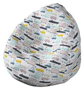 Fotoliu Beanbag culoare bej Țesătură cu model