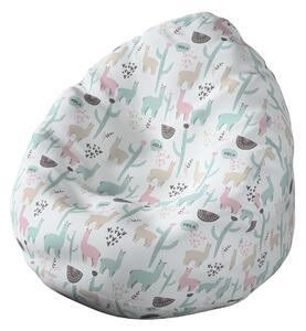 Fotoliu Beanbag culoare verde Țesătură cu model