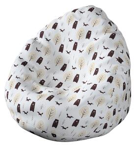 Fotoliu Beanbag culoare maro Țesătură cu model