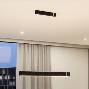Paulmann Lampa suspendată LED Jagun, antracit, 100 cm, pâslă, reglabil, Gri, Camera de zi / sufragerie, Țesătură / Textil, Modern