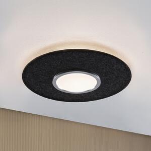 Paulmann Smart plafonieră LED Tulga, antracit Ø 45 cm pâslă, reglabil, Gri, Camera de zi / sufragerie, Țesătură / Textil, Modern, Plafon rotund direct