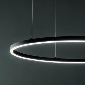IDEAL LUX Lampă suspendată LED Ideal Lux Oracle Slim Ø 70 cm alb 3.000 K, Alb, Camera de zi / sufragerie, Metal, Modern