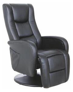 Fotoliu recliner Houston 493Negru, 9x7x9cm, Piele ecologică