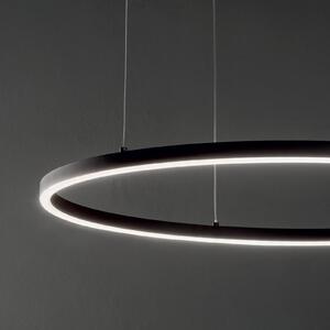 IDEAL LUX Ideal Lux Lampă suspendată LED Oracle Slim Ø 50 cm negru 3.000 K, Negru, Camera de zi / sufragerie, Metal, Modern