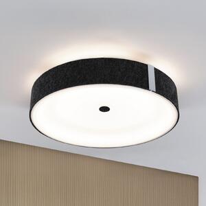 Paulmann Smart plafonieră LED Malika antracit Ø 40 cm pâslă, reglabil, Gri, Camera de zi / sufragerie, Țesătură / Textil, Modern, Plafon rotund direct