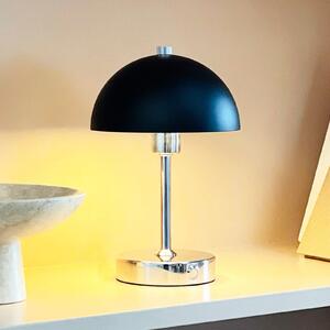 Dyberg Larsen Lampă de masă cu LED și baterie Malmö, înălțime 23 cm, metal, reglabil, Metalic, Camera de zi / sufragerie, Metal, Design