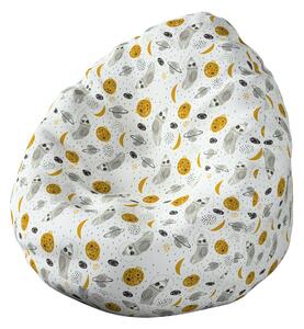 Fotoliu Beanbag culoare alb Țesătură cu model