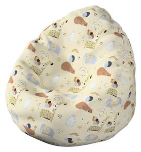 Fotoliu Beanbag culoare bej Țesătură cu model