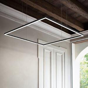 IDEAL LUX Ideal Lux LED suspendat Oracle Slim 90 x cm negru 3.000 K, Negru, Camera de zi / sufragerie, Aluminiu, Modern