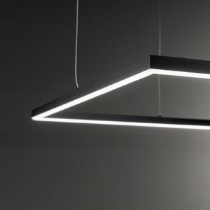 IDEAL LUX Lumină suspendată LED Ideal Lux Oracle Slim 50 x cm negru 3.000 K, Negru, Camera de zi / sufragerie, Aluminiu, Modern