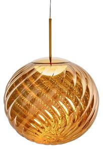 Tom Dixon Lampă suspendată LED Whirl, auriu, 45 cm, plastic, dimabil, reglabil, Auriu / Alamă, Camera de zi / sufragerie, Plastic, Design