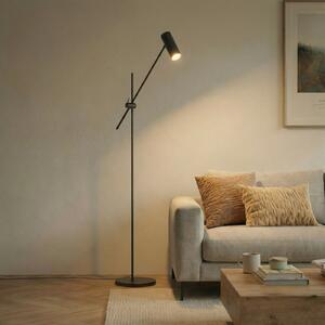 Lindby Lampadar Vilo, negru, 153 cm, GU10, orientabilă, Negru, Camera de zi / sufragerie, Metal, Scandinavă