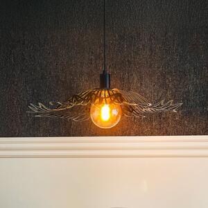 Dyberg Larsen Lampă suspendată Flora, negru mat, Ø 60 cm, metal, reglabil, Negru, Camera de zi / sufragerie, Metal, Design