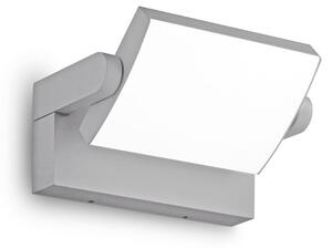 IDEAL LUX Aplică LED pentru exterior Ideal Lux Swipe, gri, IP54, 3.000 K, Gri, Metal, Modern