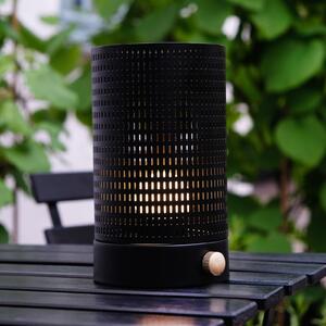 Dyberg Larsen Lampă de masă cu LED și baterie reîncărcabilă Mesh, negru,, reglabil, Negru, Camera de zi / sufragerie, Metal, Design