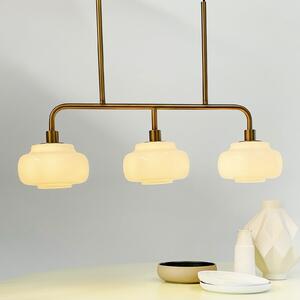 Dyberg Larsen Lampă suspendată Ossett, culoare bronz, lungime 80 cm, reglabil, Bronz / Alamă Veche, Camera de zi / sufragerie, Metal, Design