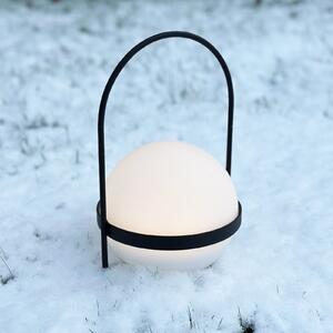 Dyberg Larsen Lampa solară LED Summer, alb/negru Înălțime 26 cm, reglabil, Negru, Metal, Design