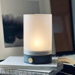 Dyberg Larsen Lampă de masă cu LED și baterie reîncărcabilă Cozy, înălțime 20,5, reglabil, Gri, Camera de zi / sufragerie, Beton, Design