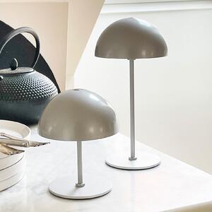 Dyberg Larsen Lampă de masă cu baterie LED Along, argintiu, set 2 bucăți, reglabil, Metalic, Camera de zi / sufragerie, Metal, Scandinavă