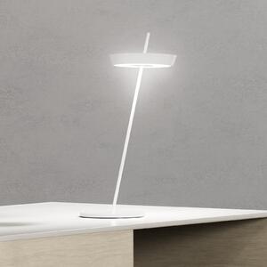 Sigor Lampa de masă cu LED și baterie reîncărcabilă Mahina, albă, înălțime 36 cm,, reglabil, Alb, Camera de zi / sufragerie, Aluminiu, Modern