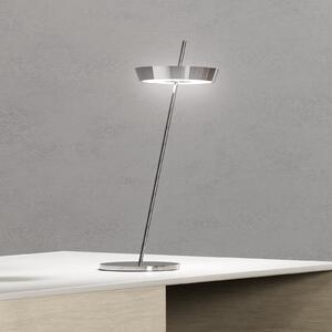 Sigor Lampă de masă cu LED și baterie reîncărcabilă Mahina, culoare crom, înălțime 36, reglabil, Metalic, Camera de zi / sufragerie, Aluminiu, Modern